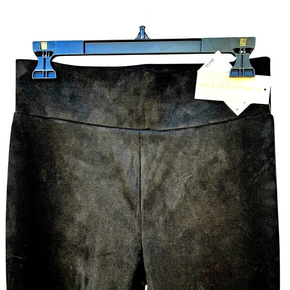NWT Evolutionary Faux Suede Flair Pants Black Size Juniors Large Tween Teen - Picture 3 of 8